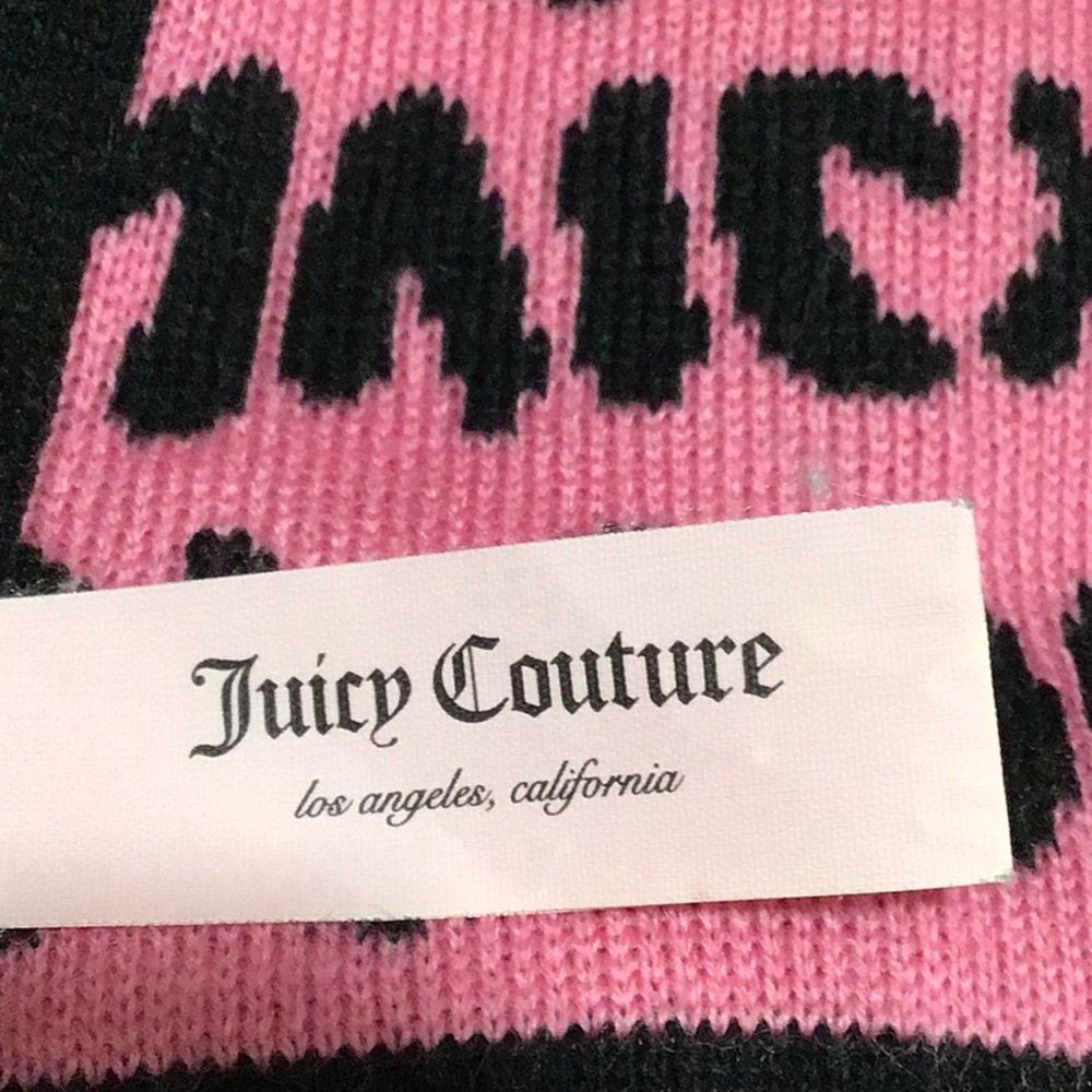 Juicy Couture 68” Black Label, Graffiti Logo, Winter Scarf - Picture 5 of 5